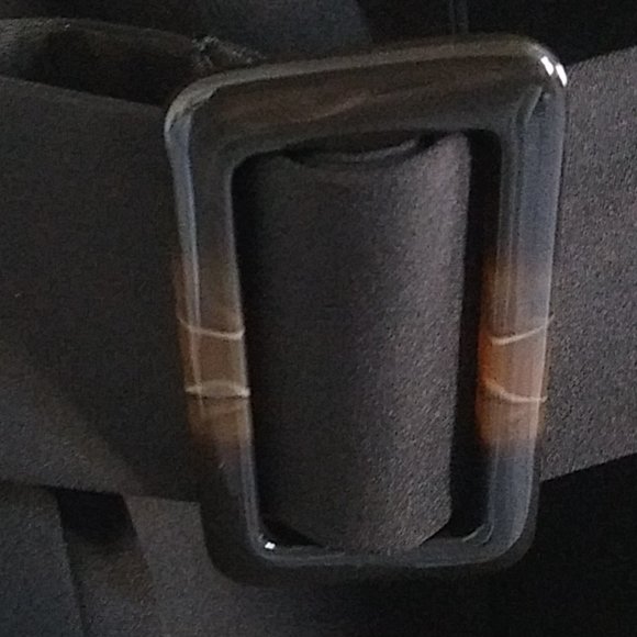 Re:Named Women's Jacket with Belt. Size: M Color: Black - Picture 3 of 15